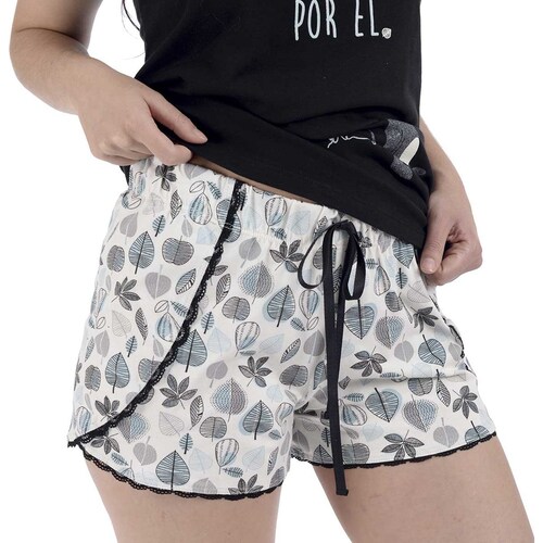 Pijama Top Estampado Lobo Y Short Sho Shi