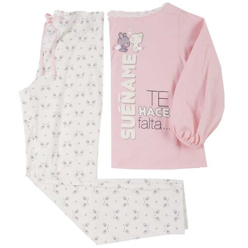Pijama Playera Estampado Conejos Y Pantalon Sho Shi