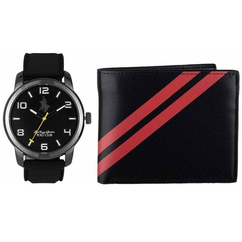 Reloj Negro para Caballero Royal Polo Club Modelo Napcl07Ngwn