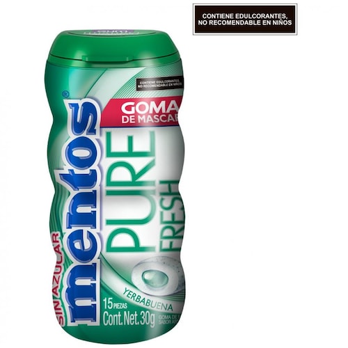 Goma de Mascar Mentos Gum F. Spearmint 30 G .