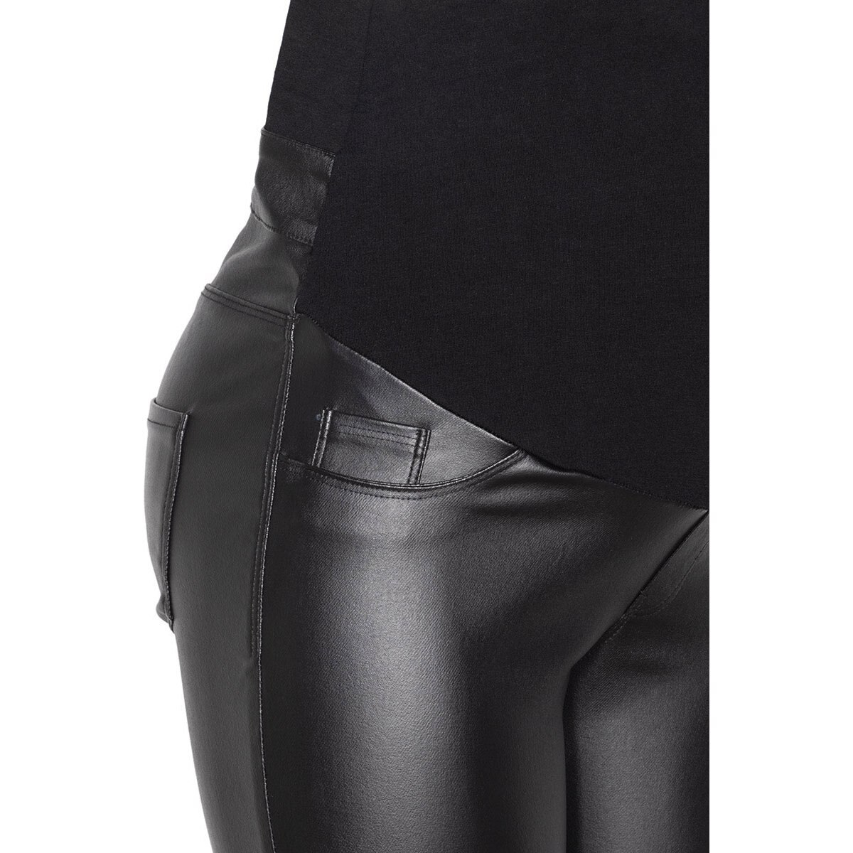 Leggings de Pu Panel Alto Mama Mia