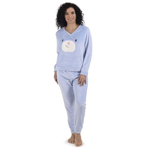 Pijama Flannel de Oso con Playera Y Pantalón Creaciones Parisina