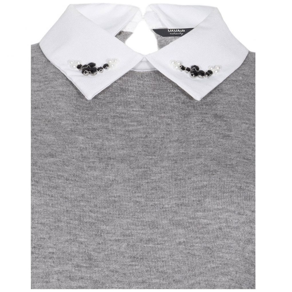 Suéter Cerrado con Cuello Camisero Mama Mia