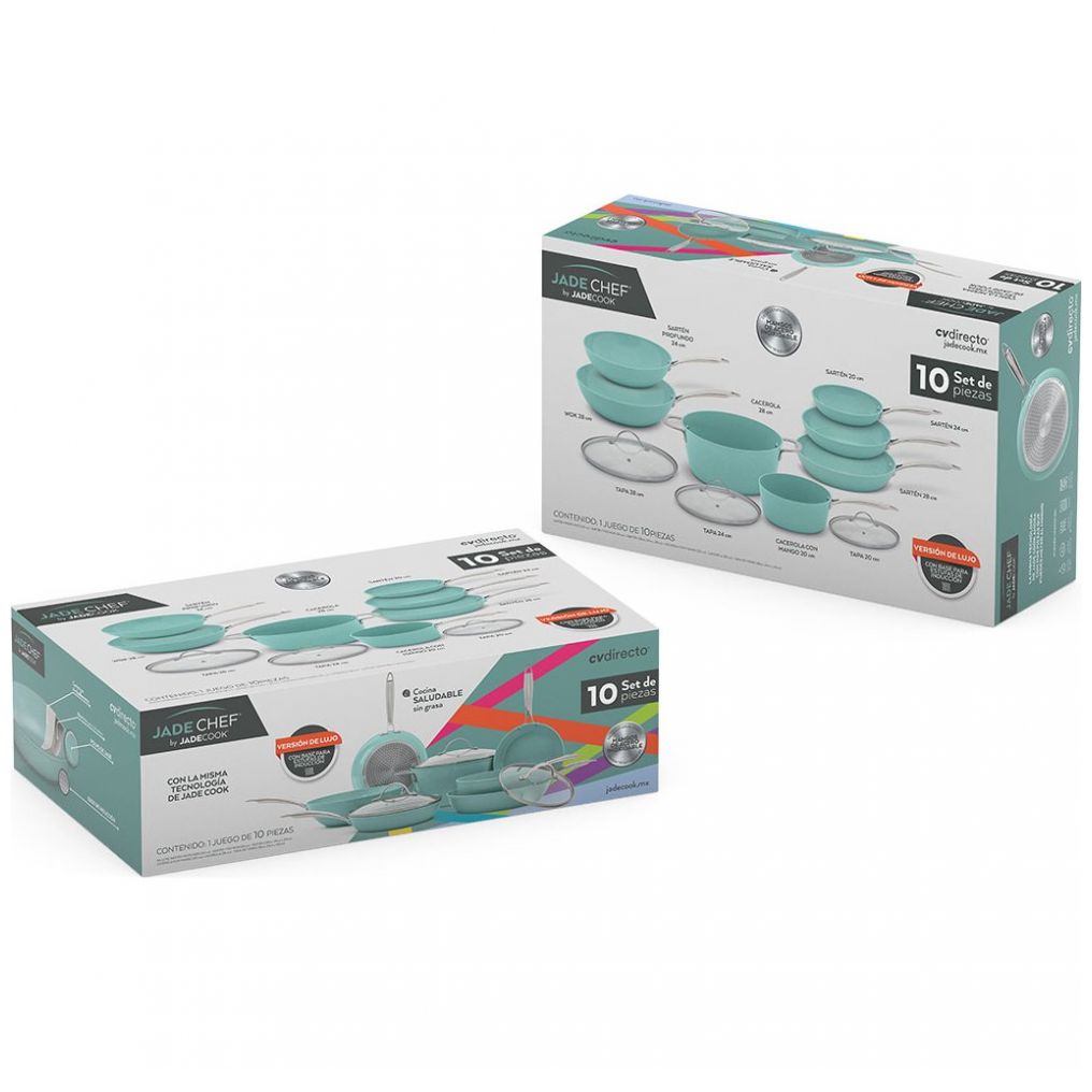 Set de 10 Piezas Jade Chef