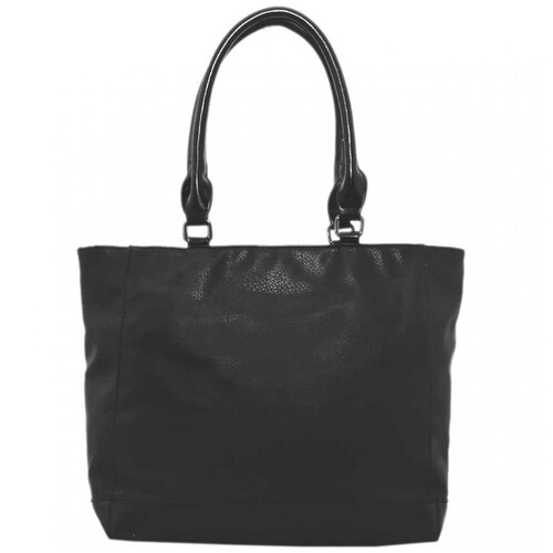 Bolsa Tote Negra con Cierre Frontal Baby Phat