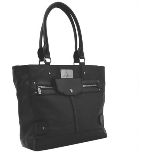 Bolsa Tote Negra con Cierre Frontal Baby Phat