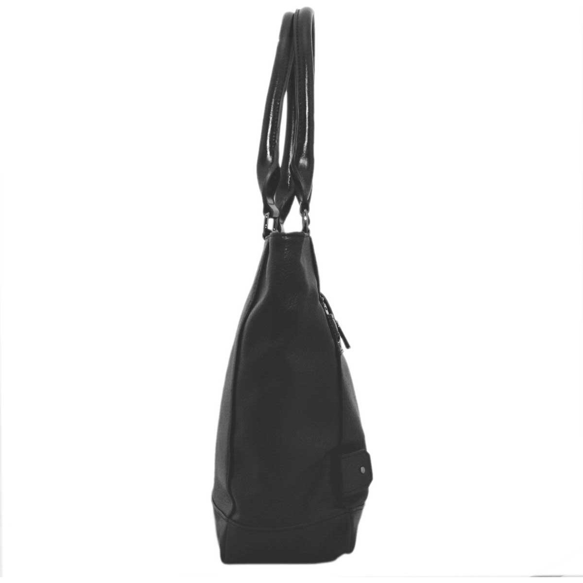 Bolsa Tote Negra con Cierre Frontal Baby Phat