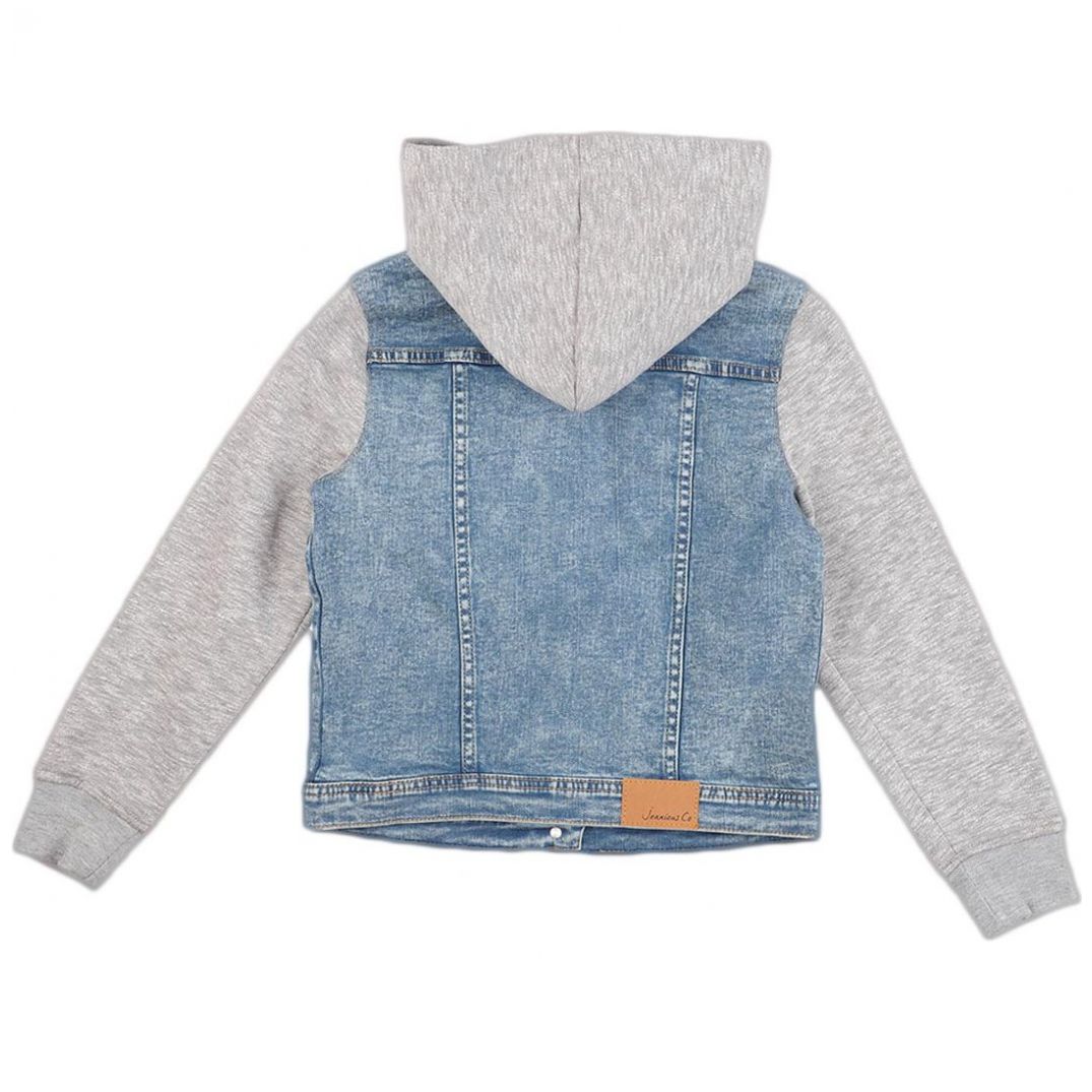 Chamarra de Mezclilla con Mangas en Contraste para Niño Jeanious Modelo Jng220-Jl2401
