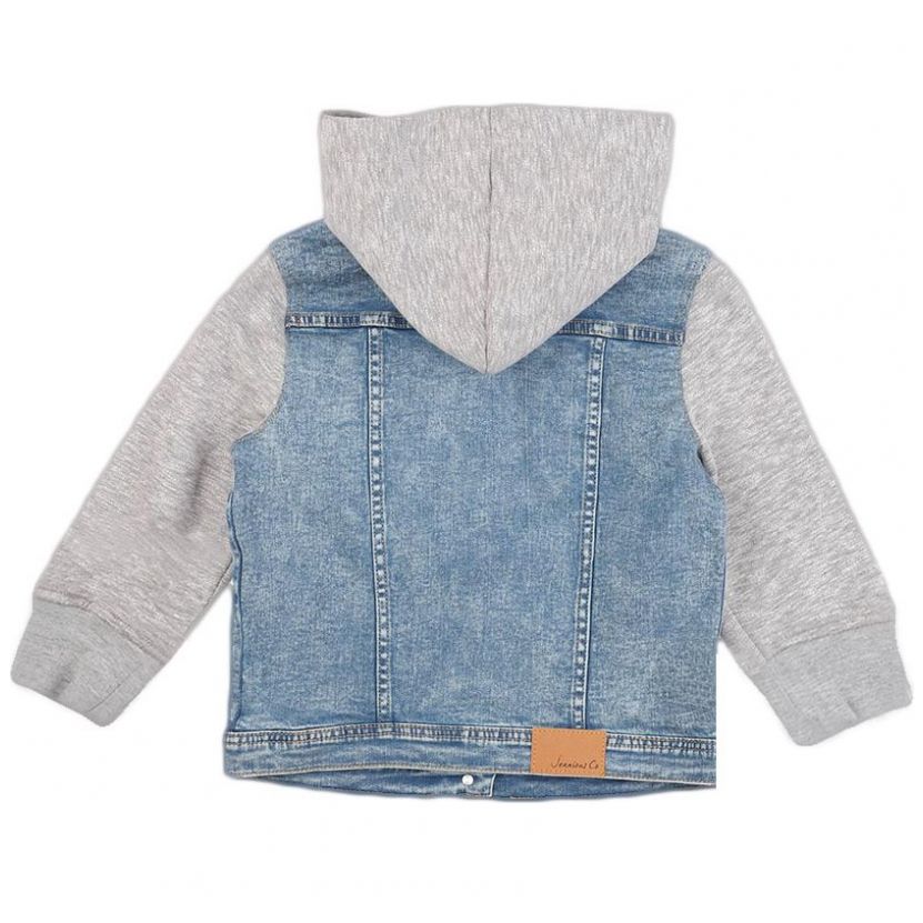 Chamarra de Mezclilla con Mangas en Contraste para Niño Jeanious Modelo Jnkg220-Jl2401