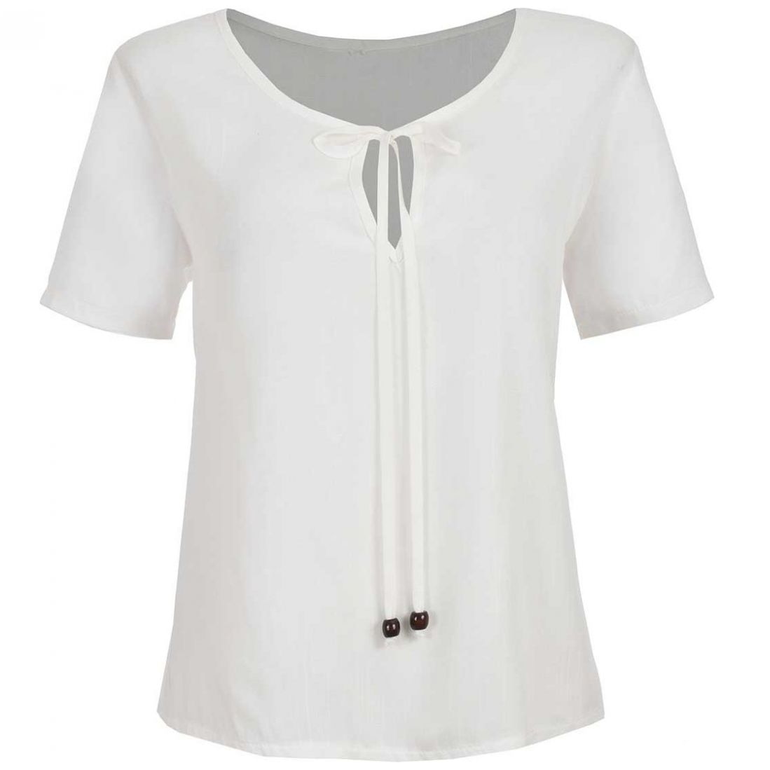 Blusa cuello v online con collar