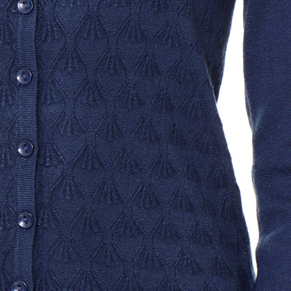 Suéter Cuello V con Botones Calado Cafeina