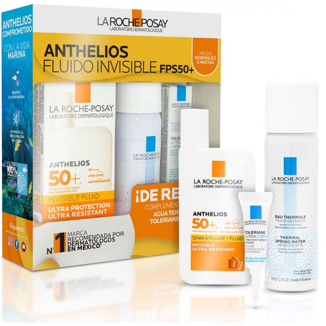 Pack protector solar rostro anthelios fluido invisible fps 50+ - Sears