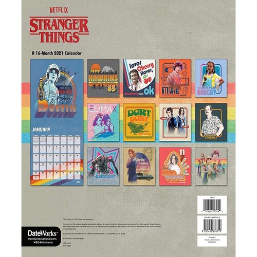 Calendario Stranger Things 3 Date Works
