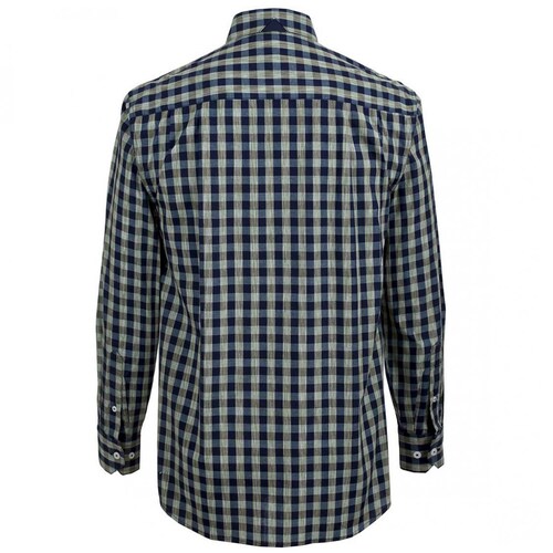 Camisa Verde a Cuadros Manga Larga para Caballero Cavalatti Modelo 3712V
