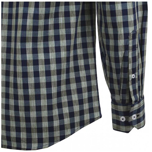 Camisa Verde a Cuadros Manga Larga para Caballero Cavalatti Modelo 3712V