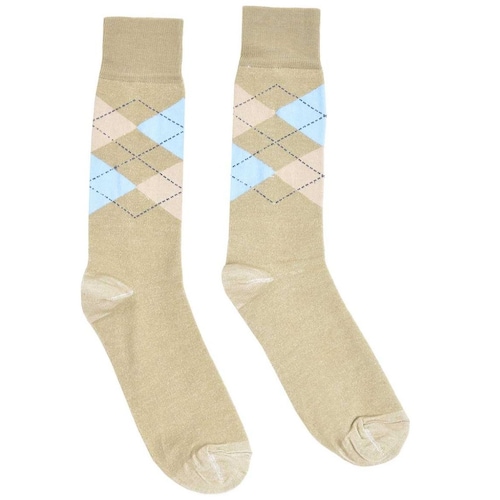 Calcetín a Rombos Kaki para Hombre Florsheim Modelo Elo 7036