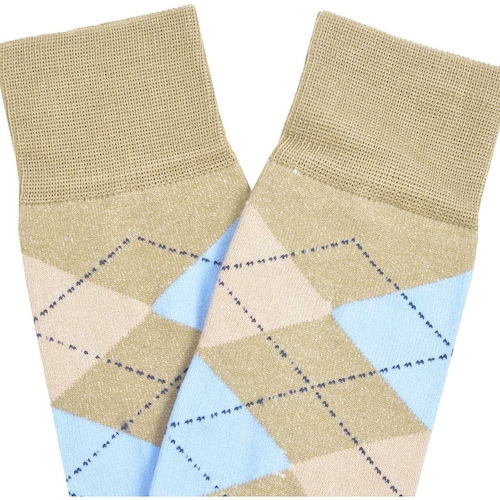Calcetín a Rombos Kaki para Hombre Florsheim Modelo Elo 7036