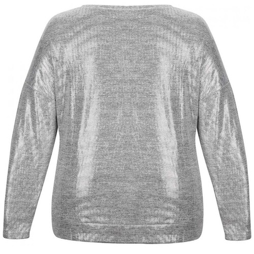 Blusa Plateada con Aplicación Life Styler para Mujer