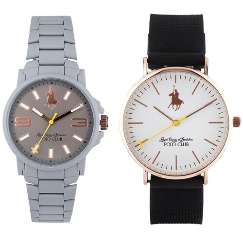 Set de Reloj Gris Unisex Royal Polo Club Modelo Napdngrbl