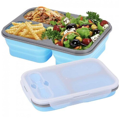 Lunch Box Grande Plegable Azul Meimia