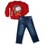 Conjunto Pantalón con Sudadera Rojo Combinado para Niño Snoopy Modelo N2914-8