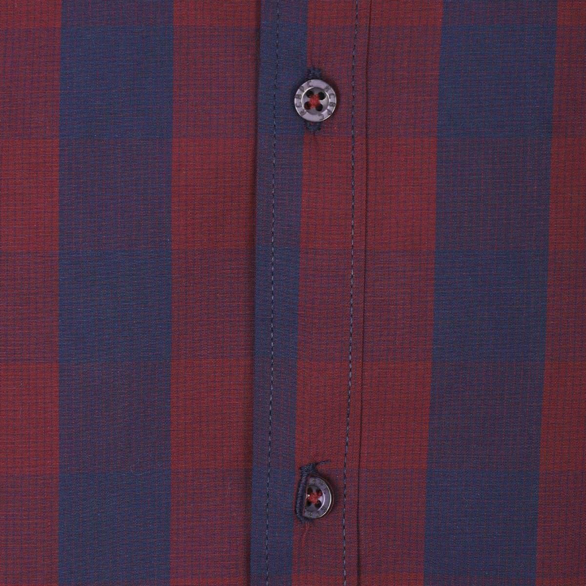 Camisa Manga Larga Slim Fit a Cuadros Rojo para Caballero Polo Club Modelo Pu353