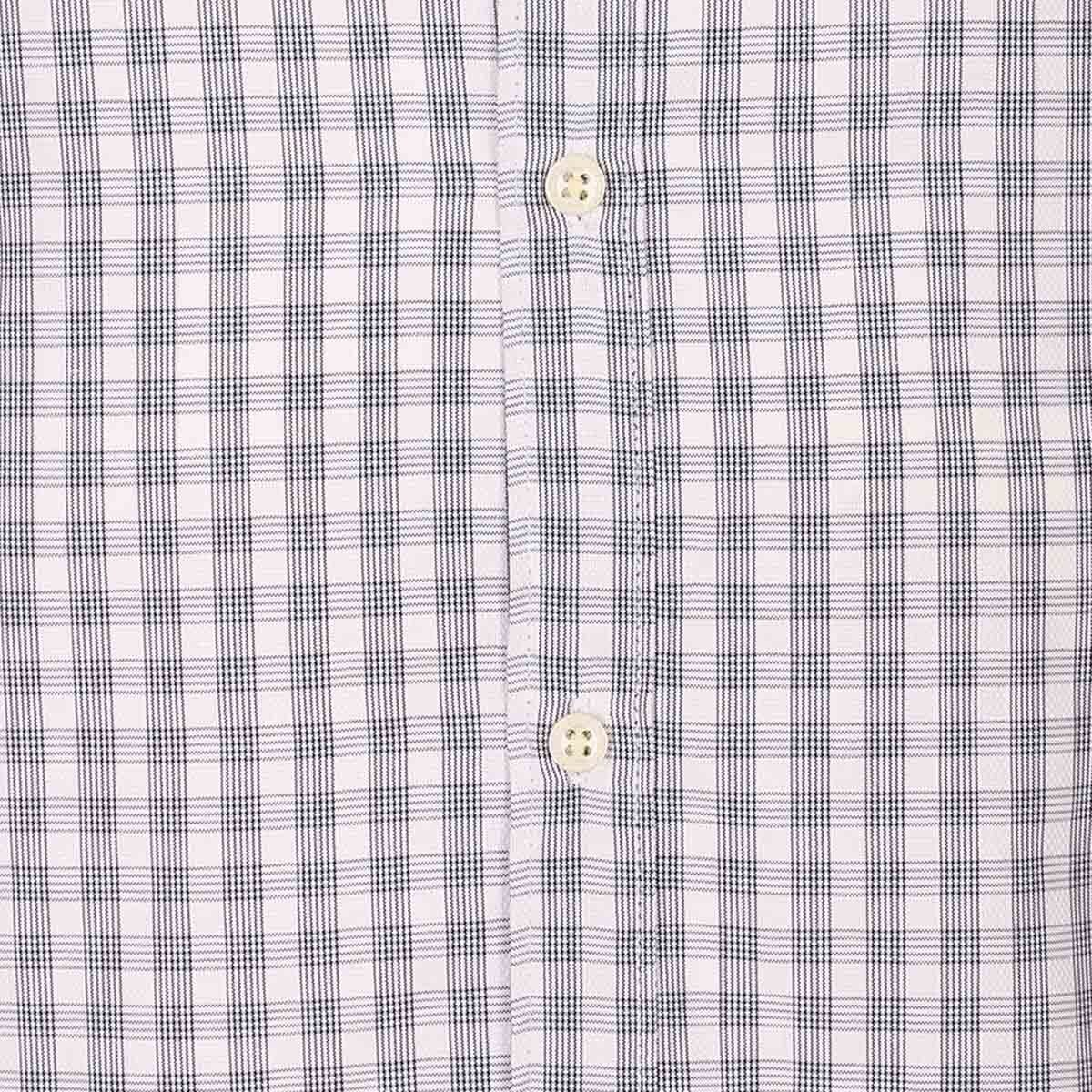 Camisa Manga Larga Slim Fit a Cuadros Blanco para Caballero Polo Club Modelo Pu358