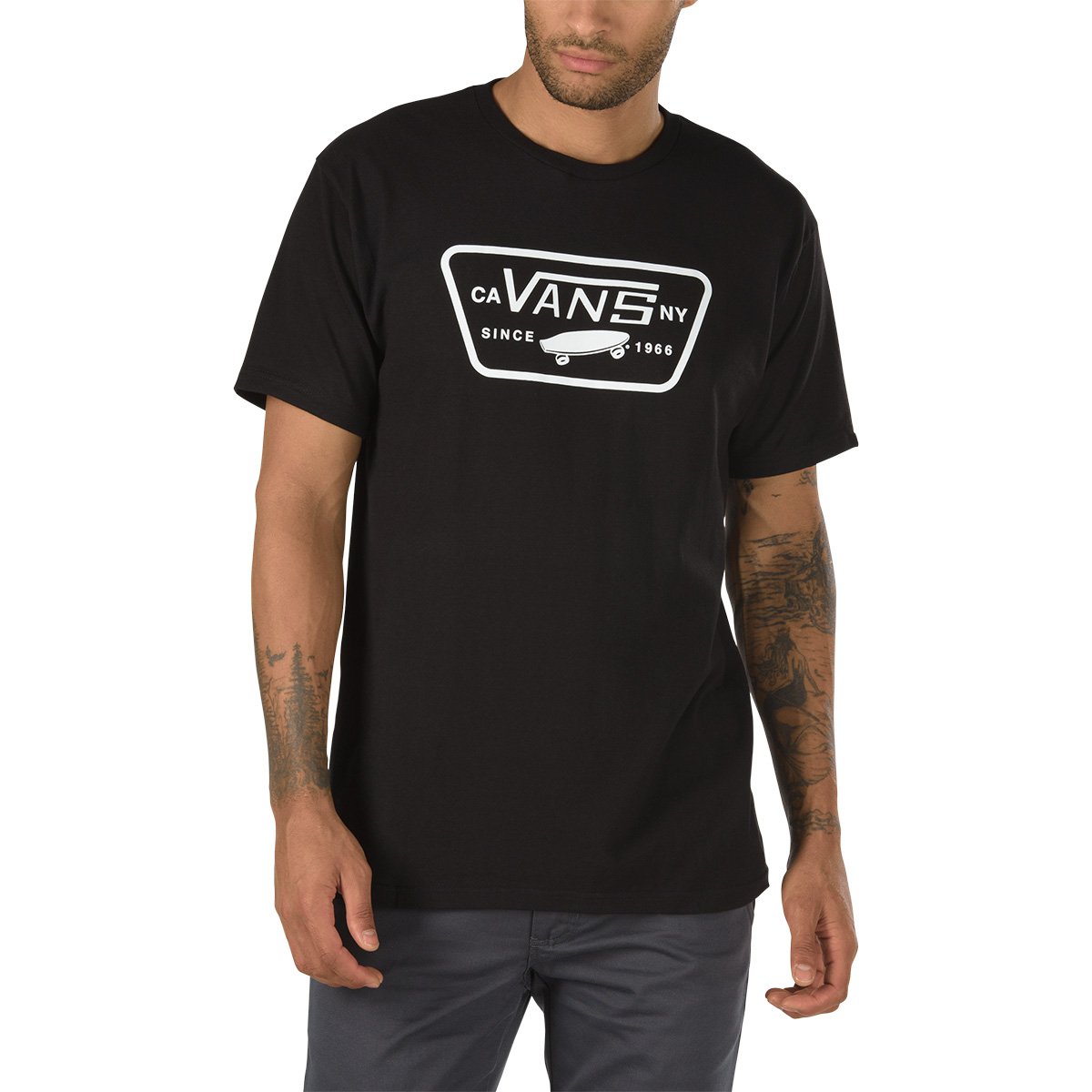 Playera Negra Estampada para Caballero Vans Modelo Vn000Qn8Y28