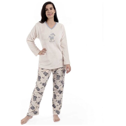 Pijama Flannel Estampado Chango Y Banana Sugar & Milk