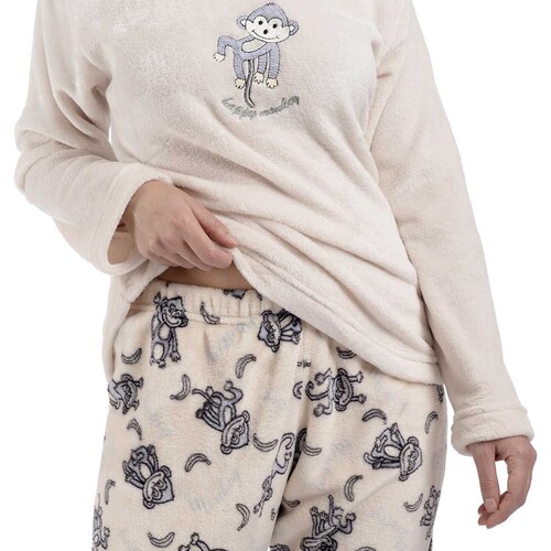 Pijama Flannel Estampado Chango Y Banana Sugar & Milk