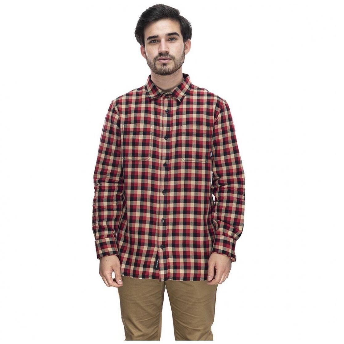 Camisa Rojo Combinado para Caballero Vans Mn Alameda Ii Chili Pepperkh