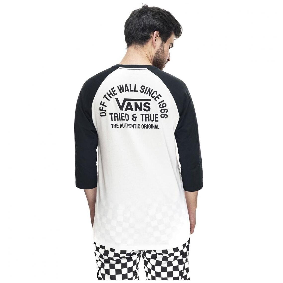 Playera Vans Negra Cin Blanco para Caballero Modelo Vn0A4Tvgyb2