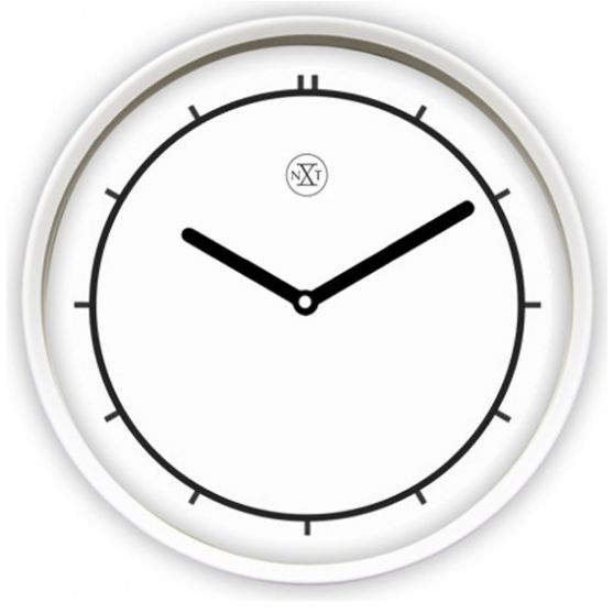 Reloj de Pared 30 Cm Fence Blanco Nextime