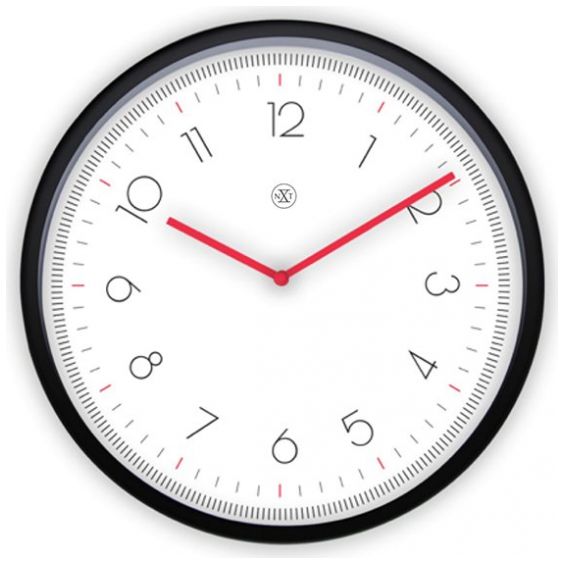 Reloj de Pared 30 Cm Meter White Negro Nextime