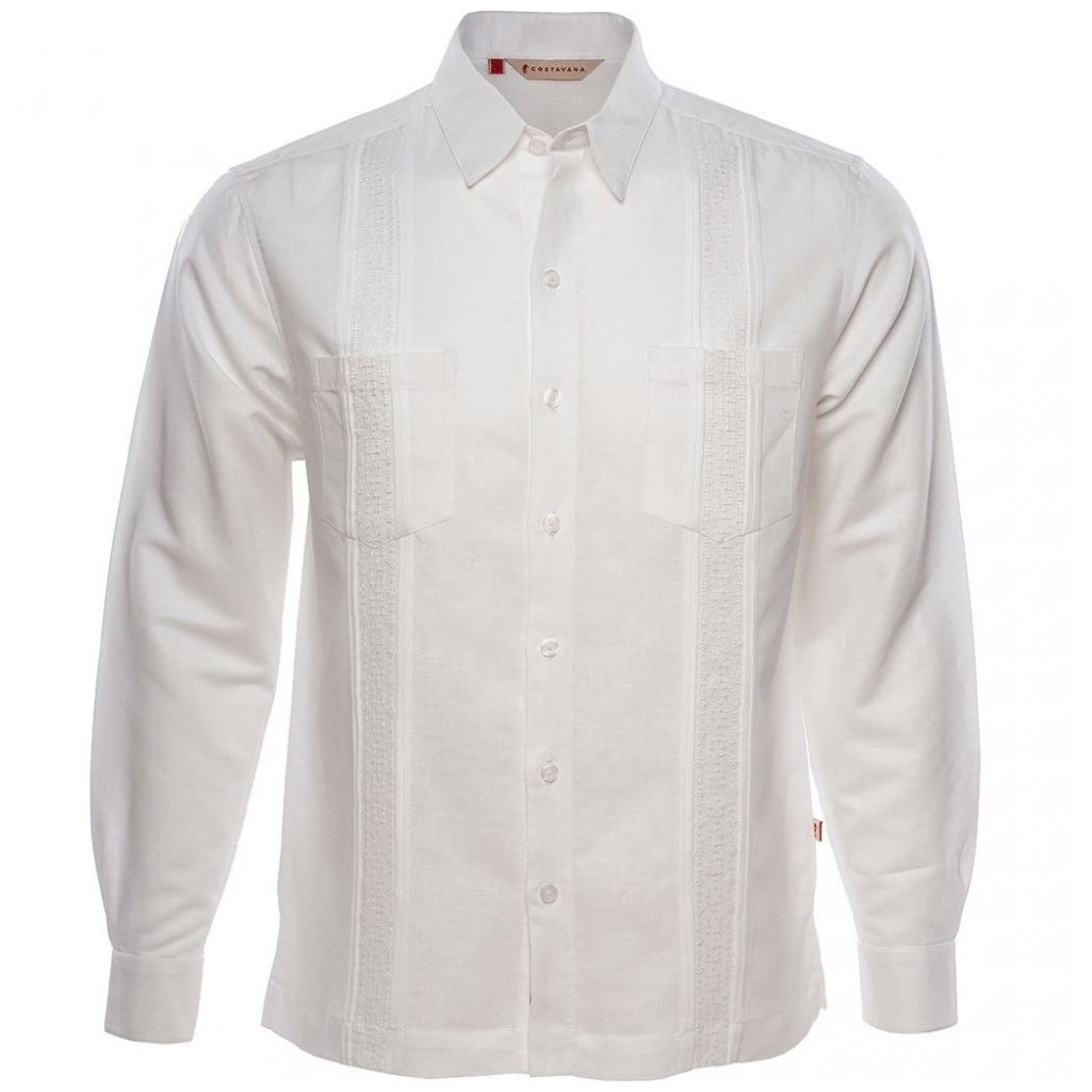 Guayabera Blanca Plus para Caballero Costavana