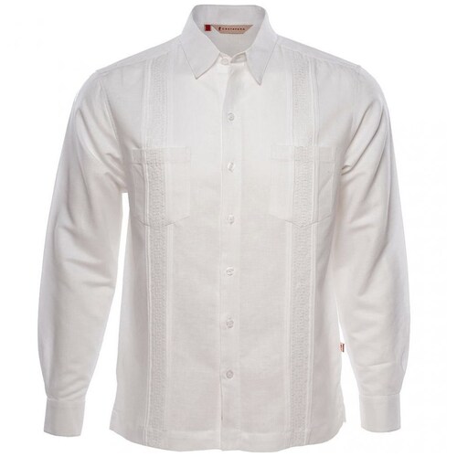 Guayabera Talla Plus Blanca  Costavana para Caballero