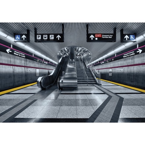 Fotomural Decorativo para Interiores 3.68 M. Ancho X 2.54 Alto Subway Debut