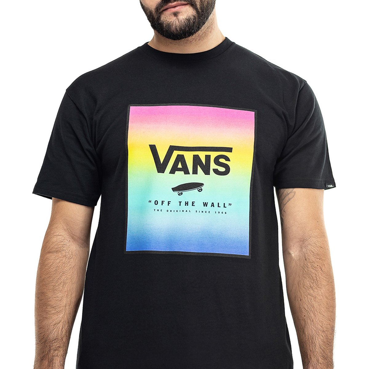 Playera Negra Estampada para Caballero Vans Modelo Vn0A5E7Yz4Y