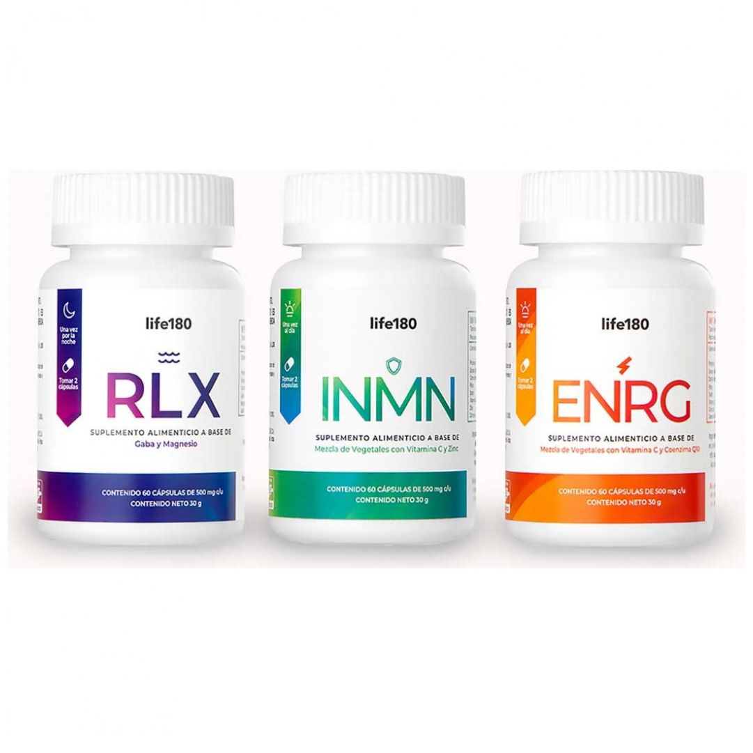 Combo Smile At Life 3 Botes de Suplementos Esenciales Inmn-Rlx-Enrg