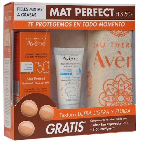 Kit Ss21 Mat Perfect 50 Ml + Aftersun 50 Ml + Cosmetiquera con Tinte