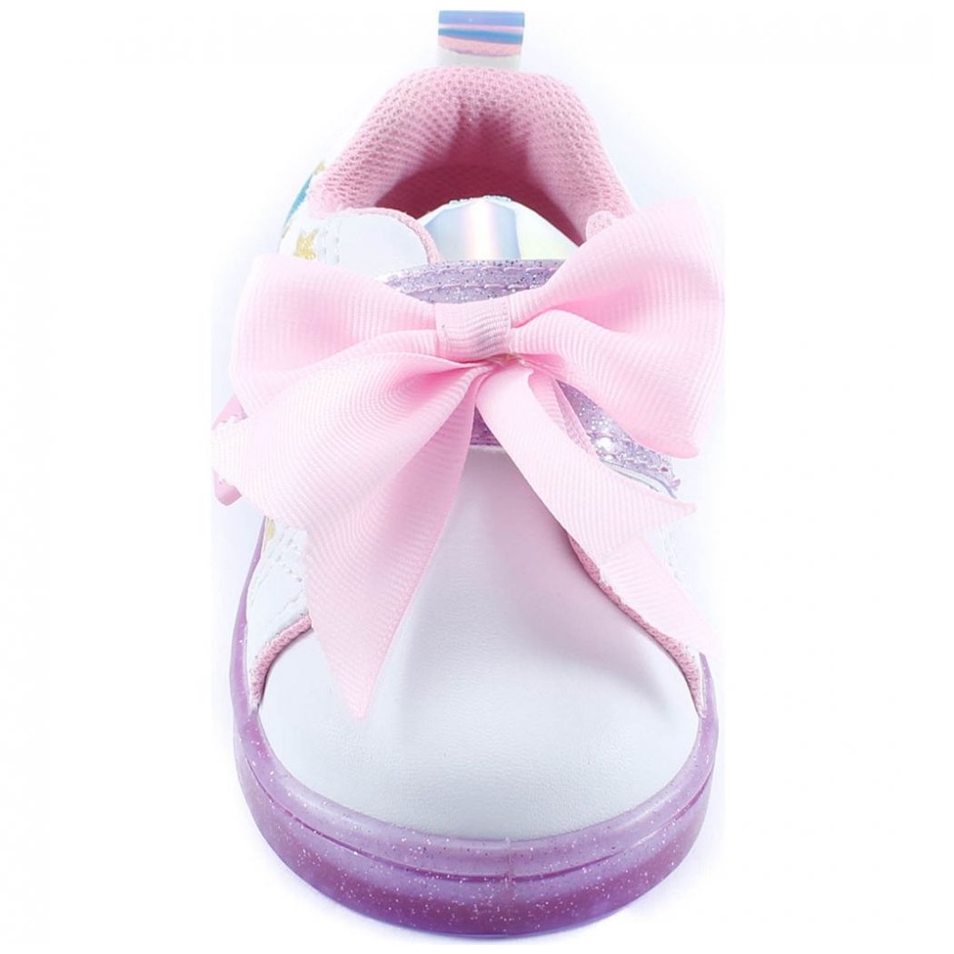 Tenis Casual con Moño Blanco Y Rosa para Niña Bubble Gummers Modelo Maddi