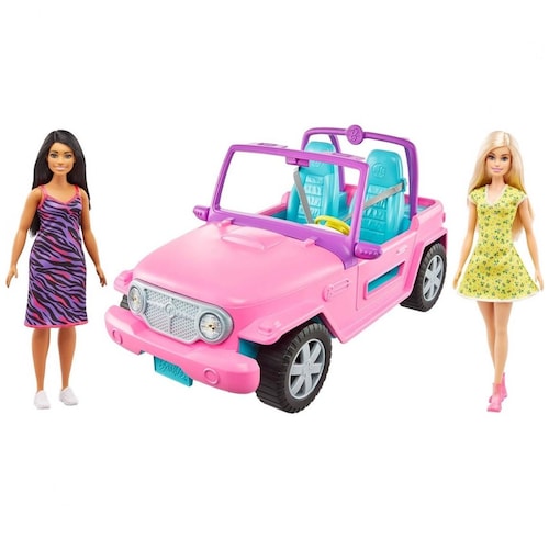 Barbie Jeep con Muñeca + Amiga