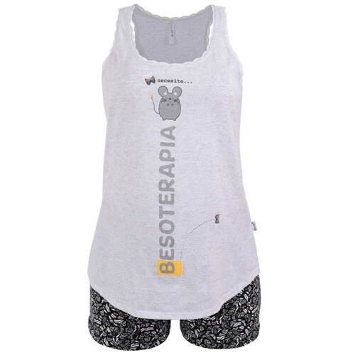 Pijama Top Ratón Y Mariposas Y Short Sho Shi