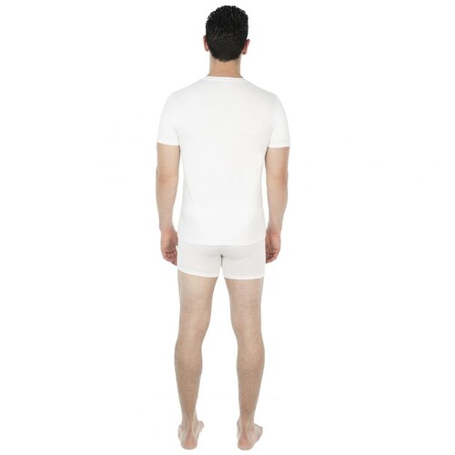 Playera Cuello V 2 Pack Blanca para Hombre Skiny Modelo Elo 73546