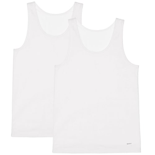 Camiseta 2 Pack Blanca para Hombre Skiny Modelo Elo 73544