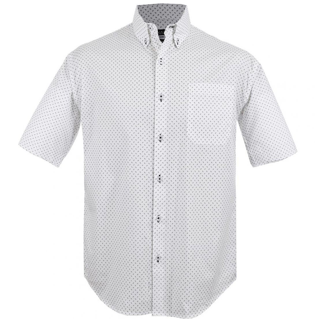 camisa blanca estampada