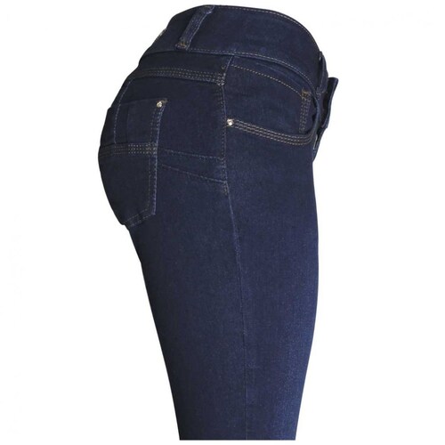 Jeans Pomp Skinny con Pretina Delgada Y Cintura Media Mussa