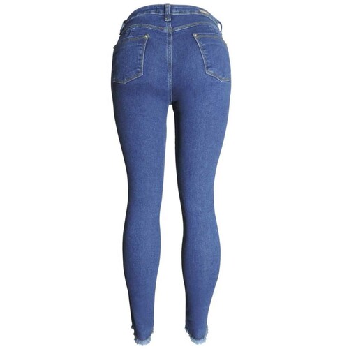 Jeans Pomp Skinny con Desgarres Cintura Media Mussa
