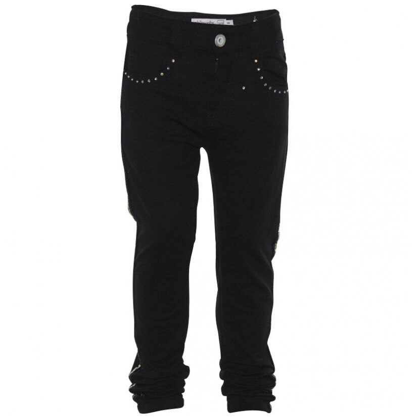 Leggins Negro con Aplicaciones a los Costados para Niña Philosophy Jr Girls Modelo L3159