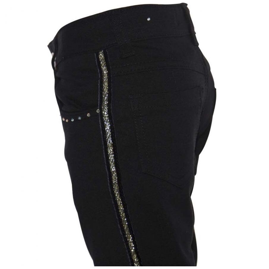 Leggins Negro con Aplicaciones a los Costados para Niña Philosophy Jr Girls Modelo L3159